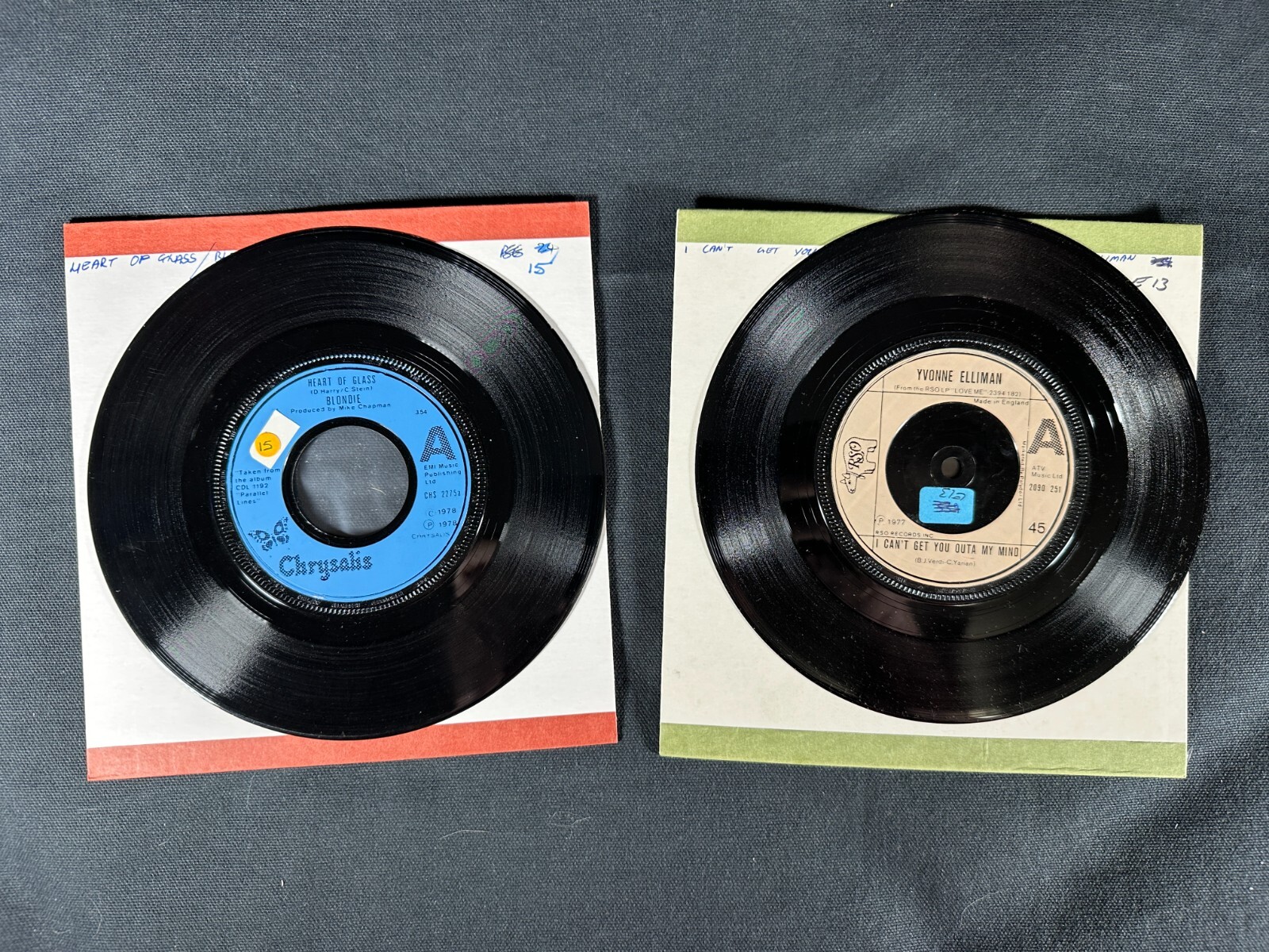 Vintage UK 45’s Blondie Sheena Easton Yvonne Elliman