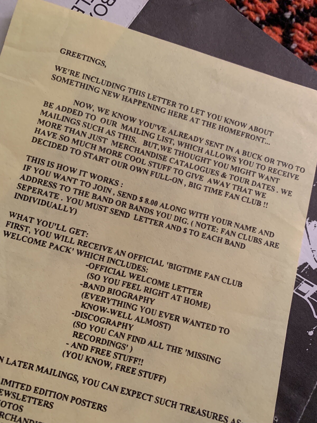 Alice In Chains Fan Club Soundgarden Mother Love Bone Layne Staley Pearl Jam