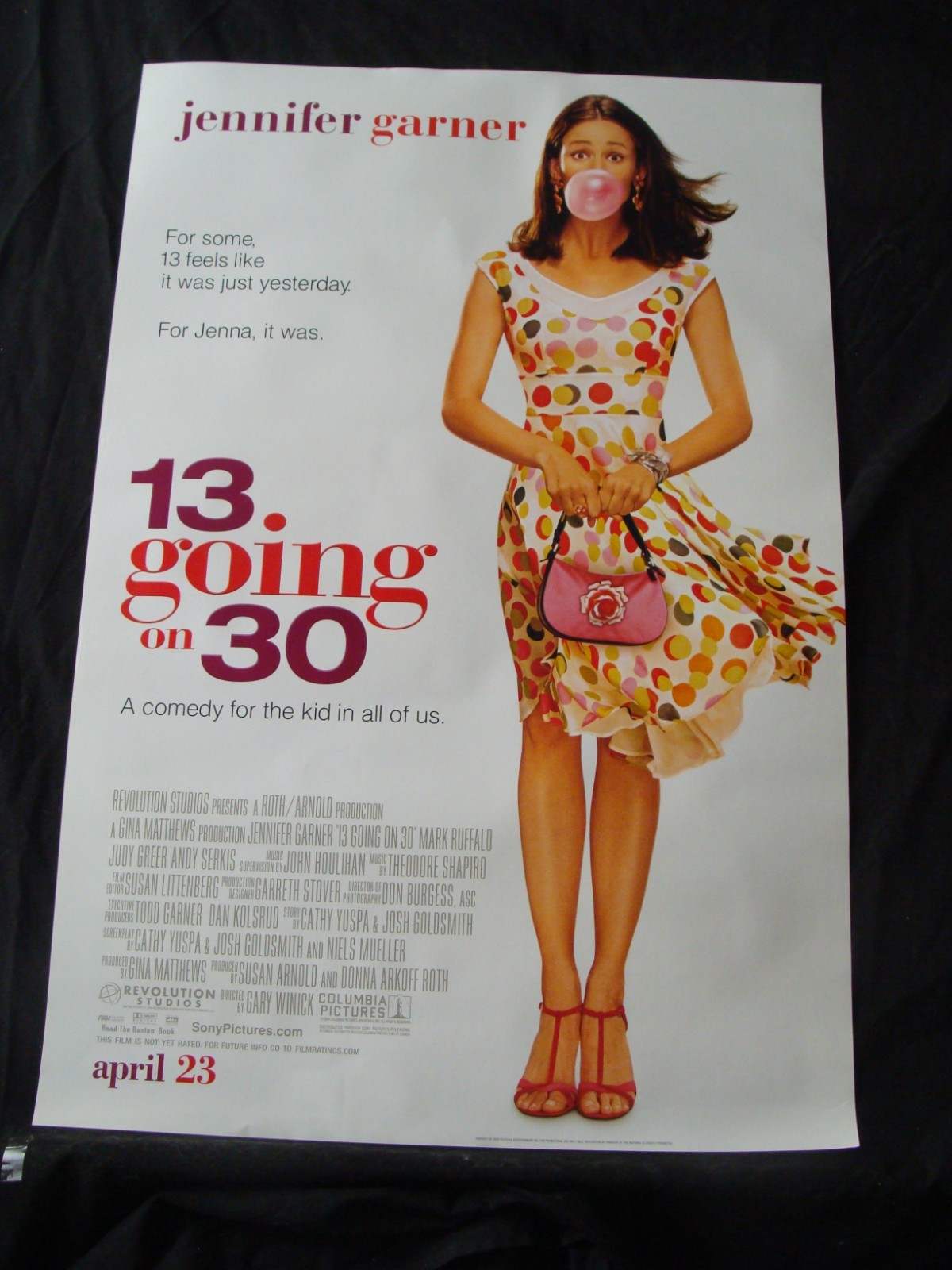 13 GOING ON 30 movie poster JENNIFER GARNER Original DS 27×40 One sheet 2004