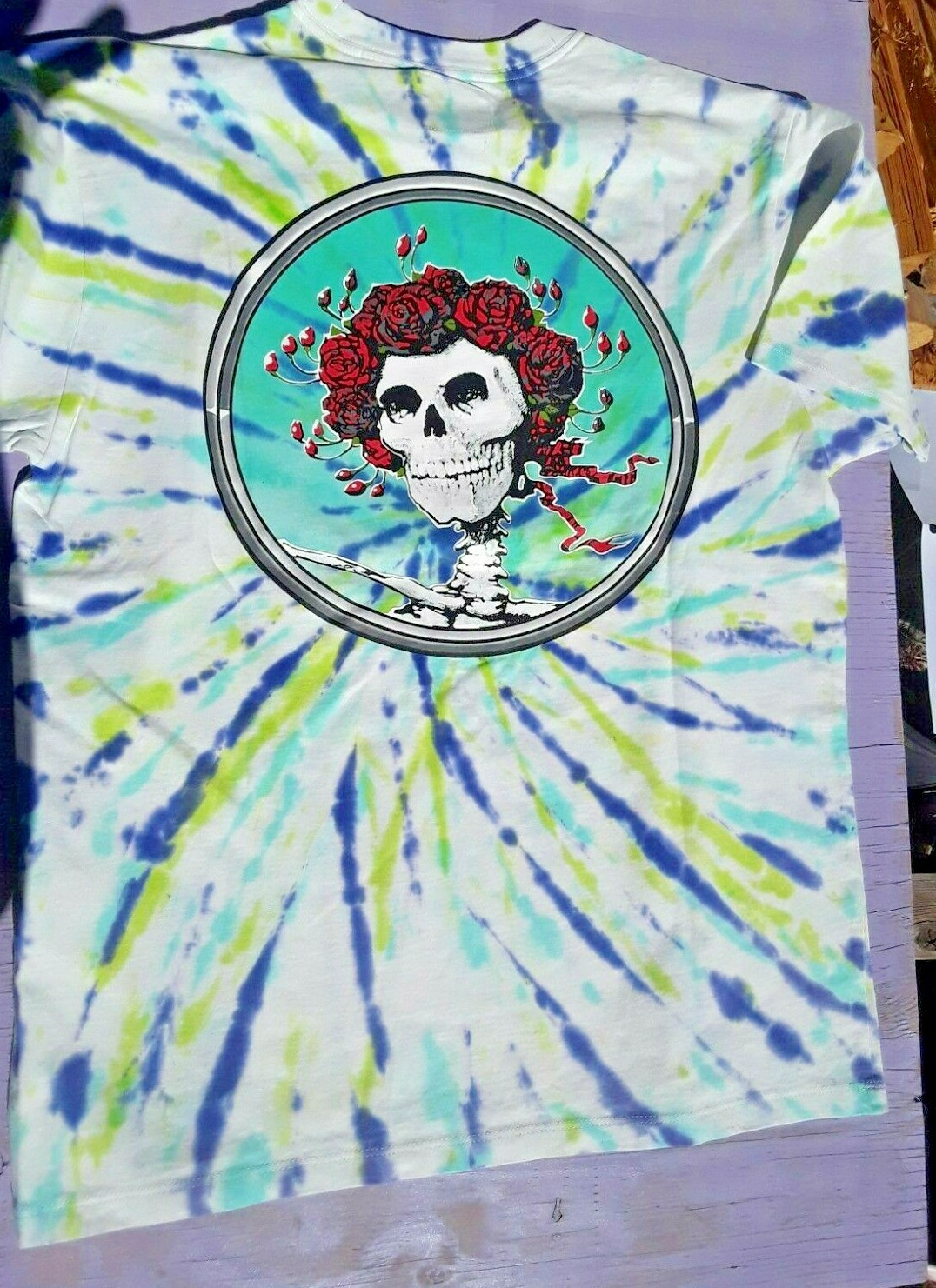 Levi’s X Grateful Dead TIE DYE SMALL T Shirt ALBUM ART NWT SKULL ROSES SYF