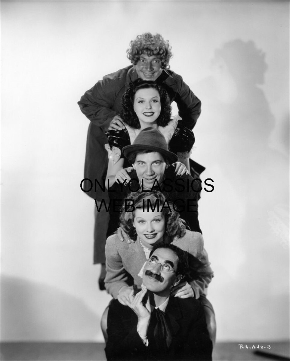 1938 MARX BROTHERS LUCILLE BALL ANN MILLER ROOM SERVICE 8X10 PHOTO GROUCHO HARPO