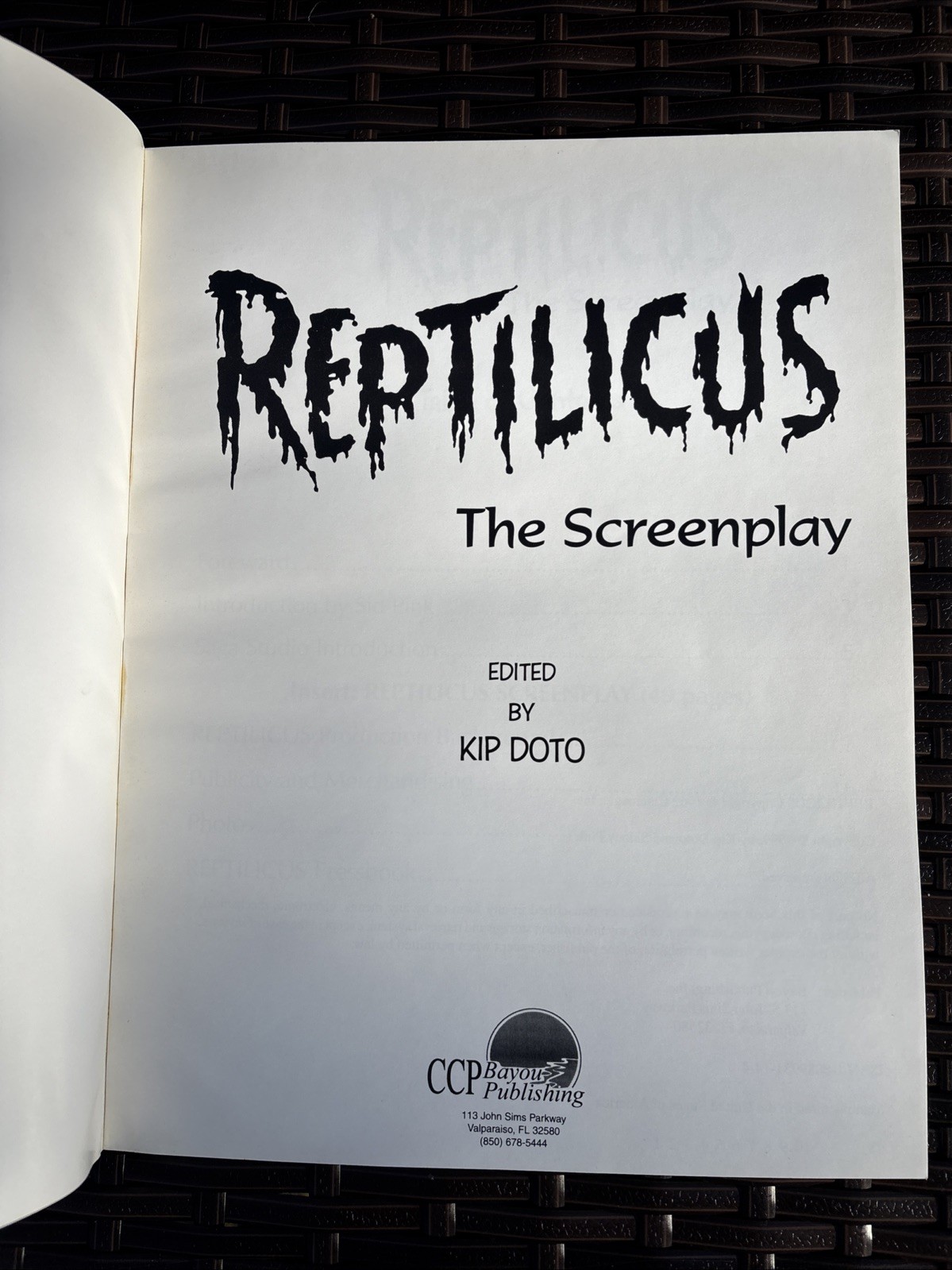 Reptilicus The Screenplay 1999 Book Signed Numbered Copy AVG Paperback See Imgs