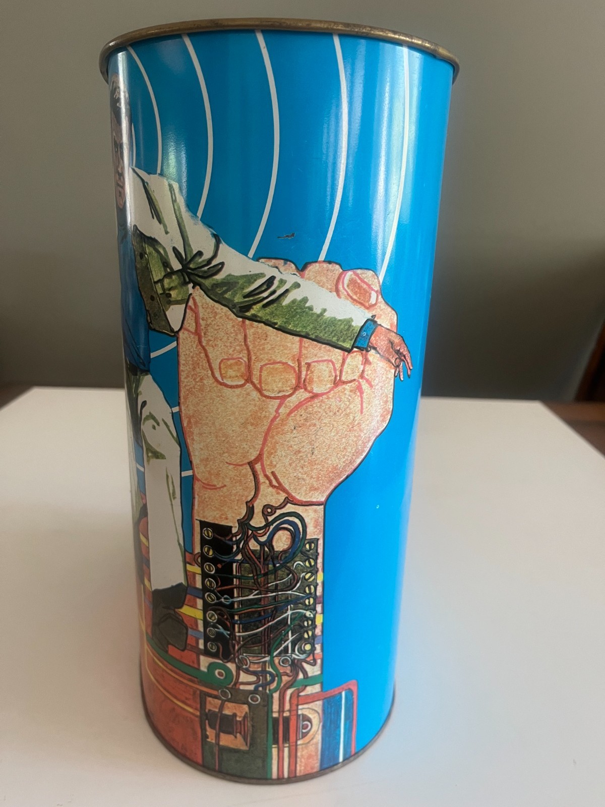 Original 1976 Six Million Dollar Man Trash Can