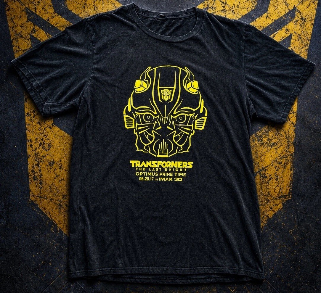 Transformers Bumble Bee Shirt Sz M Last Knight Premiere IMax 3D Movie Prime 🔥