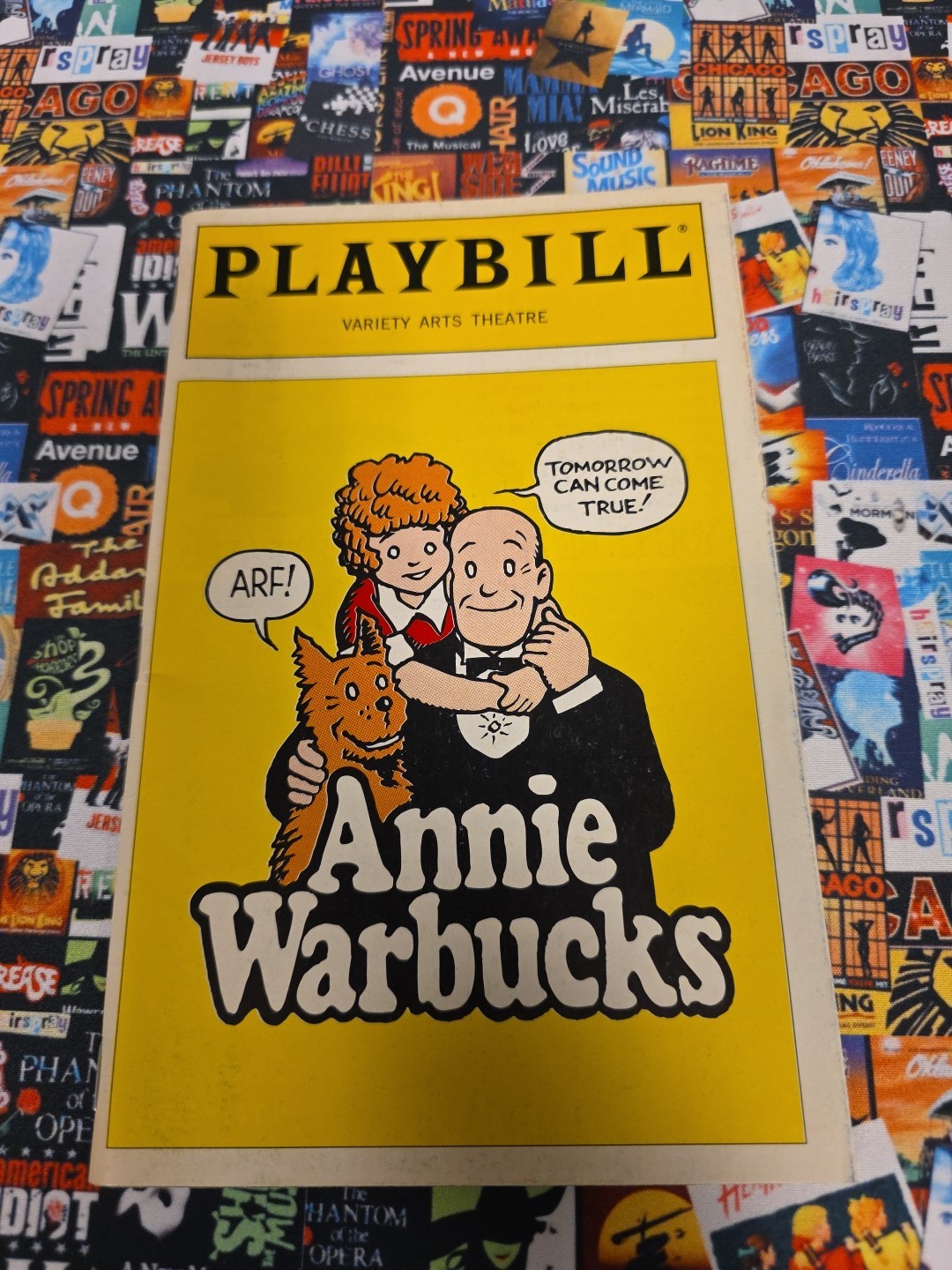 Annie Warbucks Original Theater Playbill Variety Arts Theatre August 1993
