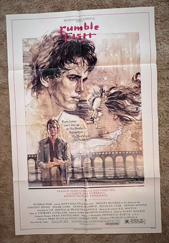 Rumble Fish 1982 Movie Poster 27×41 Matt Dillon Mickey Rourke Diane Lane