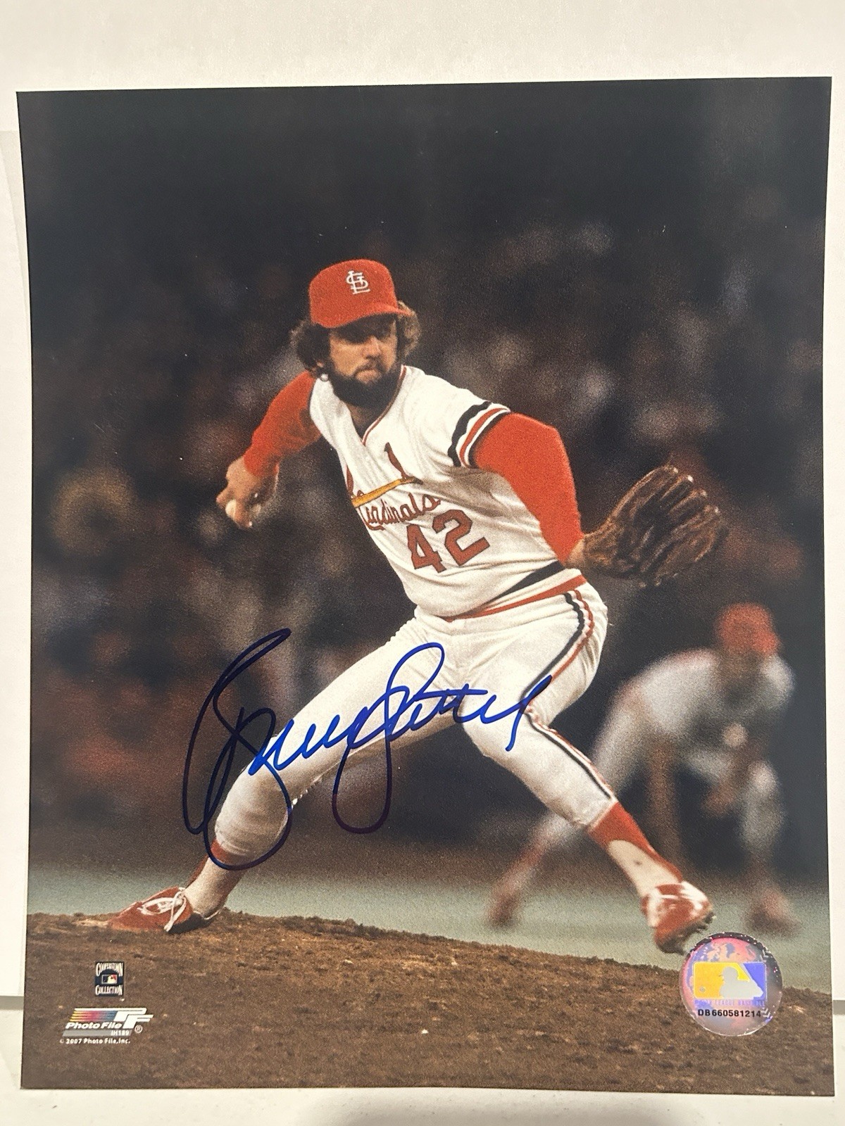 BRUCE SUTTER SIGNED ST. LOUIS CARDINALS 10×8 PHOTO CY YOUNG WINNER COA