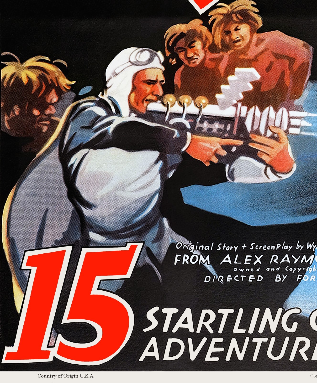FLASH GORDON’S TRIP TO MARS (1938) – 41″x79″ huge restored RARE movie poster!!