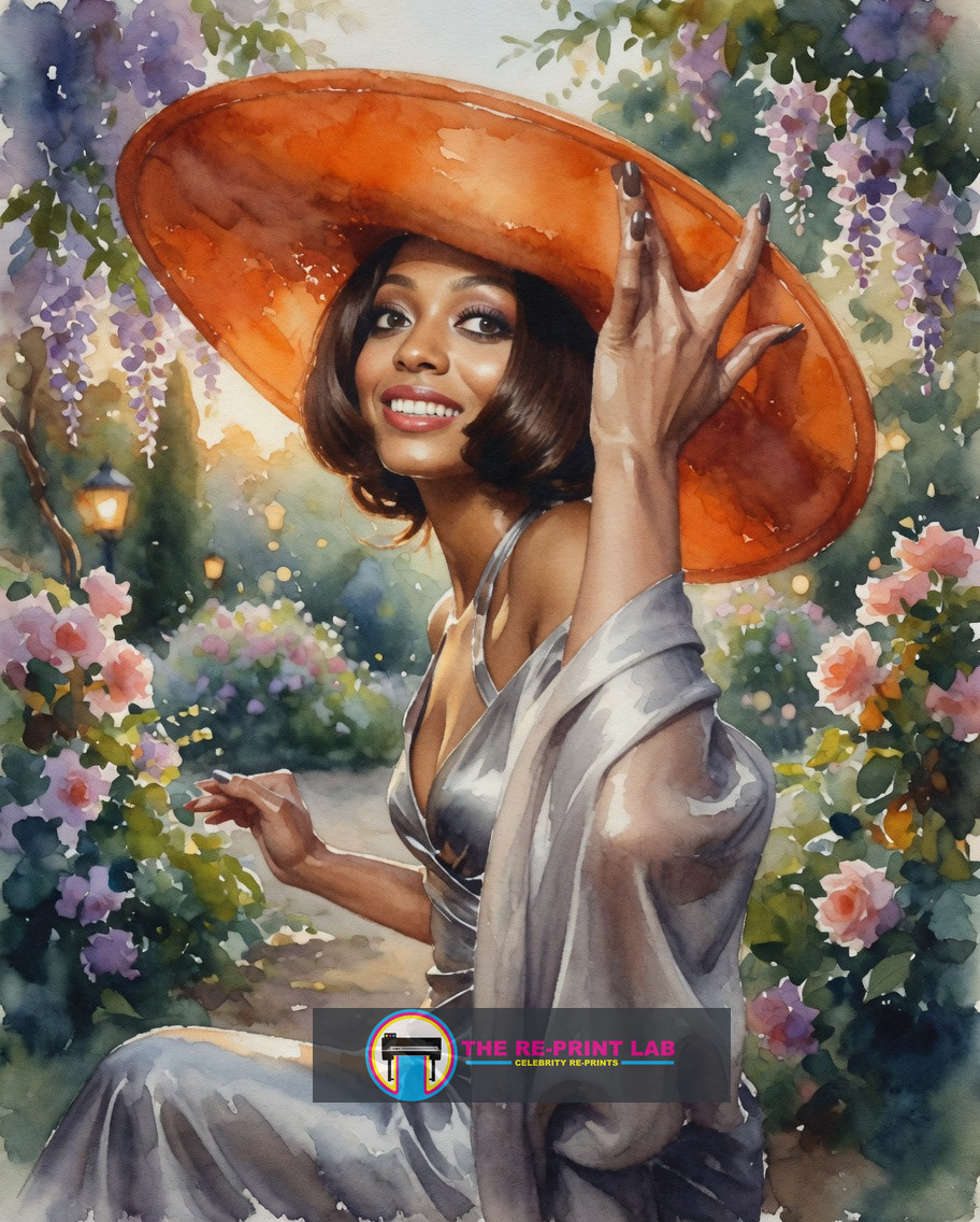 Diana Ross Watercolor 8×10 Reprint