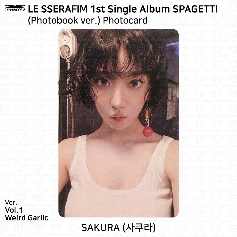 LE SSERAFIM 1st Single Album SPAGHETTI Official Photocard SAKURA KPOP K-POP