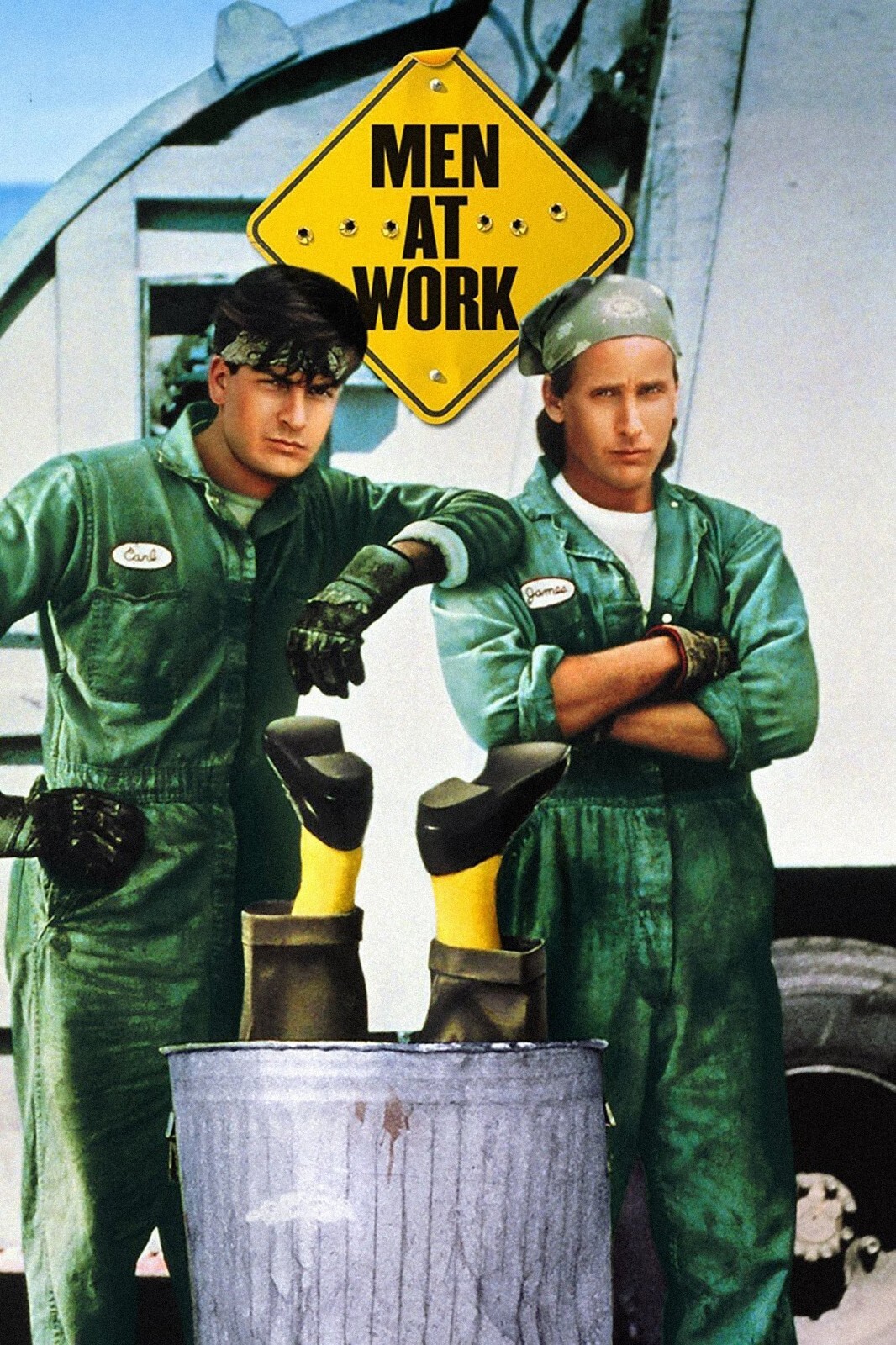 1990 Men At Work Movie Poster 11X17 Emilio Estevez Charlie Sheen Leslie Hope 🍿