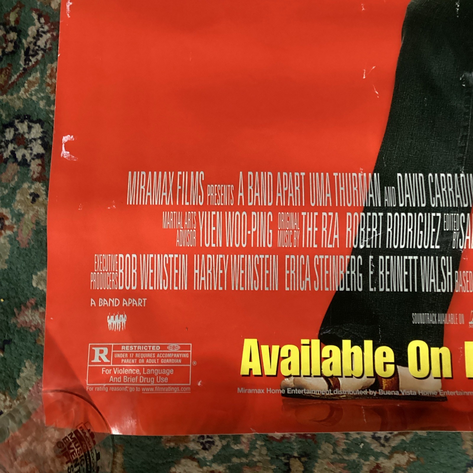 VINTAGE KILL BILL VOLUME 2 DVD RELEASE MOVIE PROMO POSTER (26×40”) (VG+)