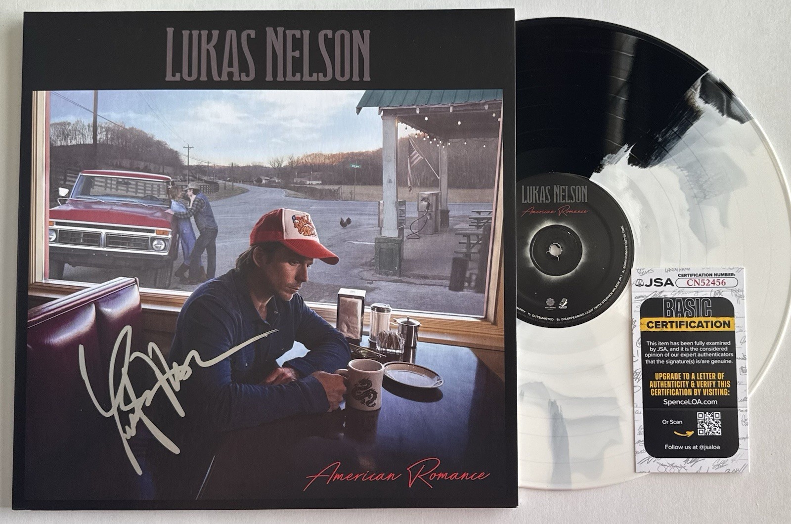 LUKAS NELSON SIGNED AUTOGRAPHED “AMERICAN ROMANCE” VINYL ALBUM LP +JSA COA
