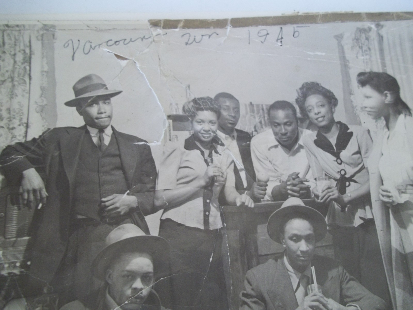 Vtg 40’s African American Jazz Photo Vancouver WA Zoot Suit Style Slick Adams