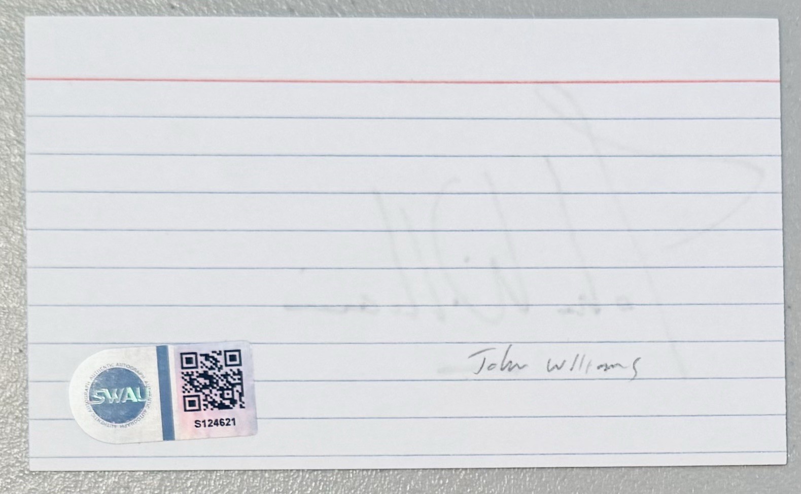 John Williams Signed Autographed 3×5 Card SWAU Authenticated Star Wars Jaws 3