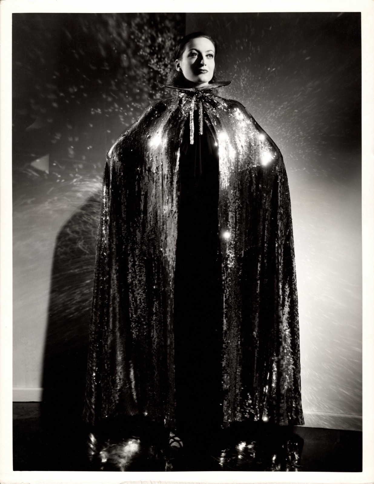 DRAMATIC DECO C1934 10X13 JOAN CRAWFORD SILVER SEQUIN SADIE MCKEE TANNER PHOTO