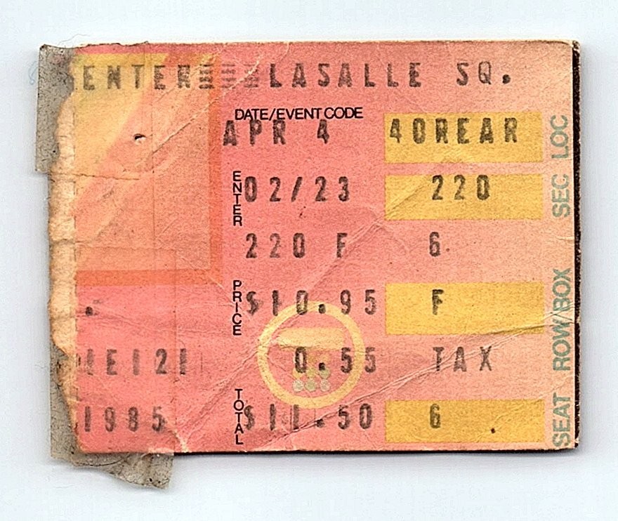 Grateful Dead Concert Ticket Stub April 4 1985 Providence Civic Center