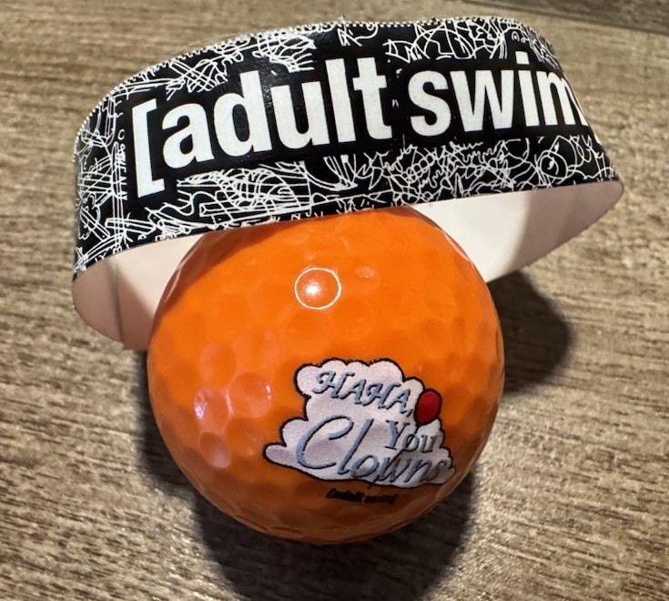 Rick And Morty Golf Ball Orange And Adult Swim Wrist Band Comic Con 2026