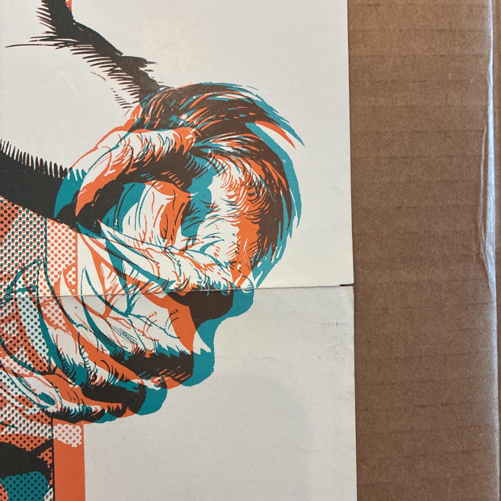 VTG 1978 *3D WEREWOLF POSTER* BY NEAL ADAMS (SCHOLASTIC MAGAZINE) 16.5″ X 20.5″