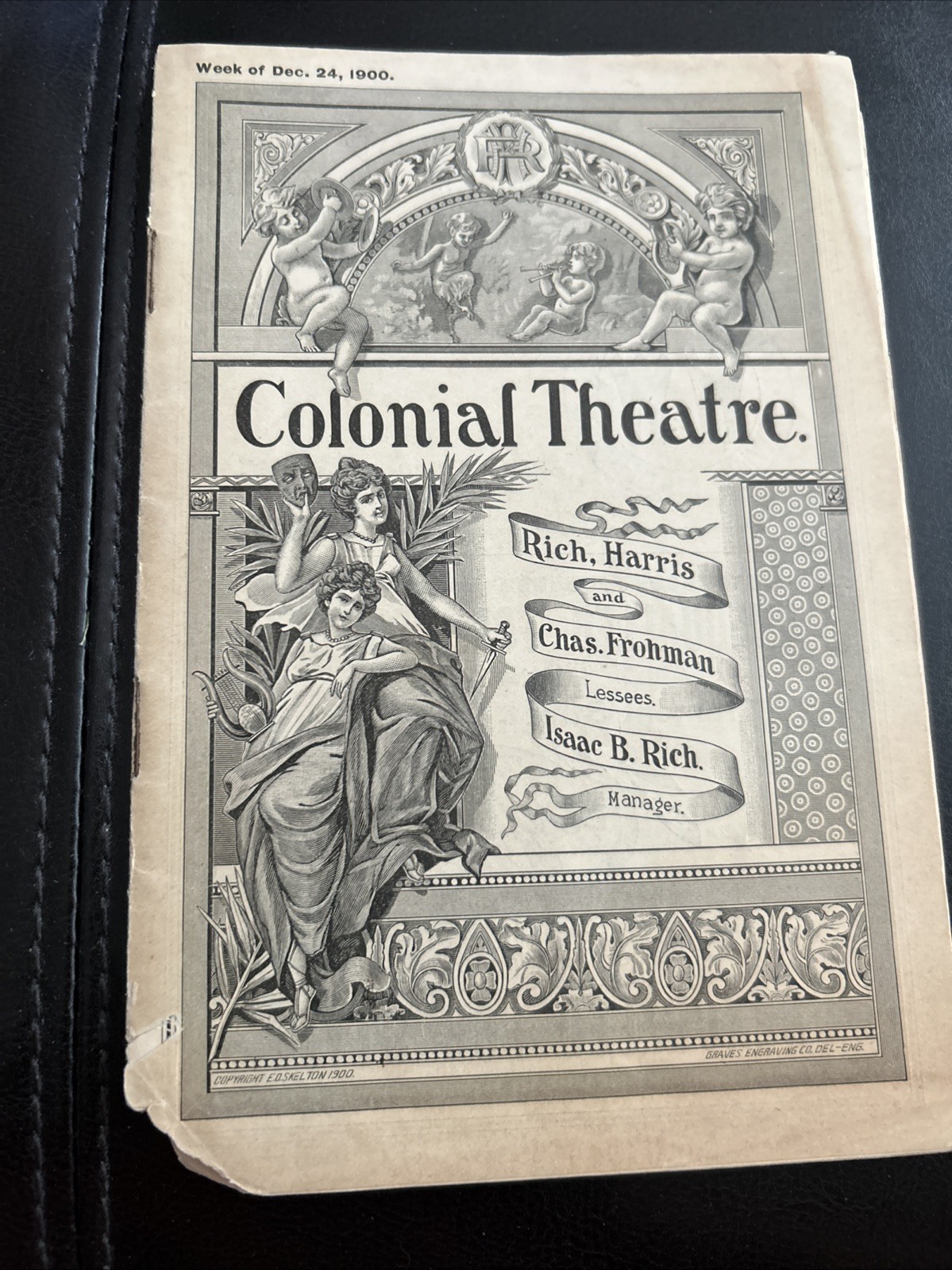Antique Vintage Ben-Hur Colonial Theatre Boston Massachusetts 1901 Program T23
