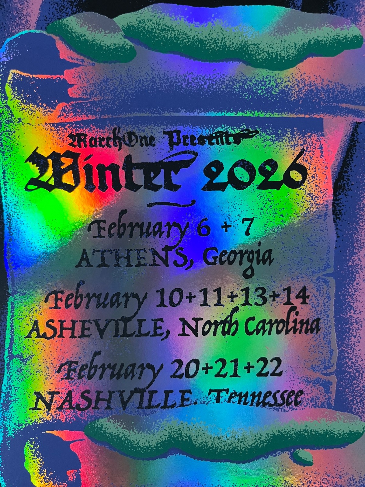 Billy Strings 2026 Winter Tour Poster – Foil Variant XX/650