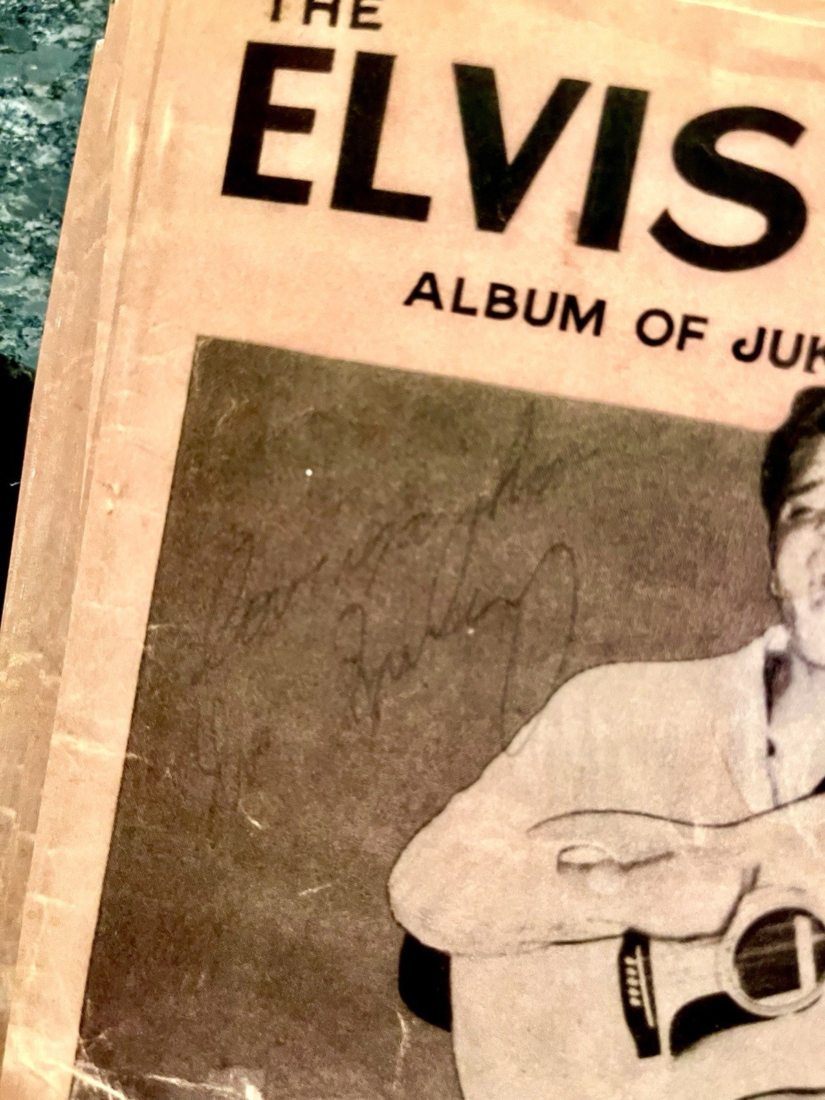 ELVIS PRESLEY AUTOGRAPHED 1955 1ST EVER CONCERT BOOK COVER REPRINT OF ORIGINAL