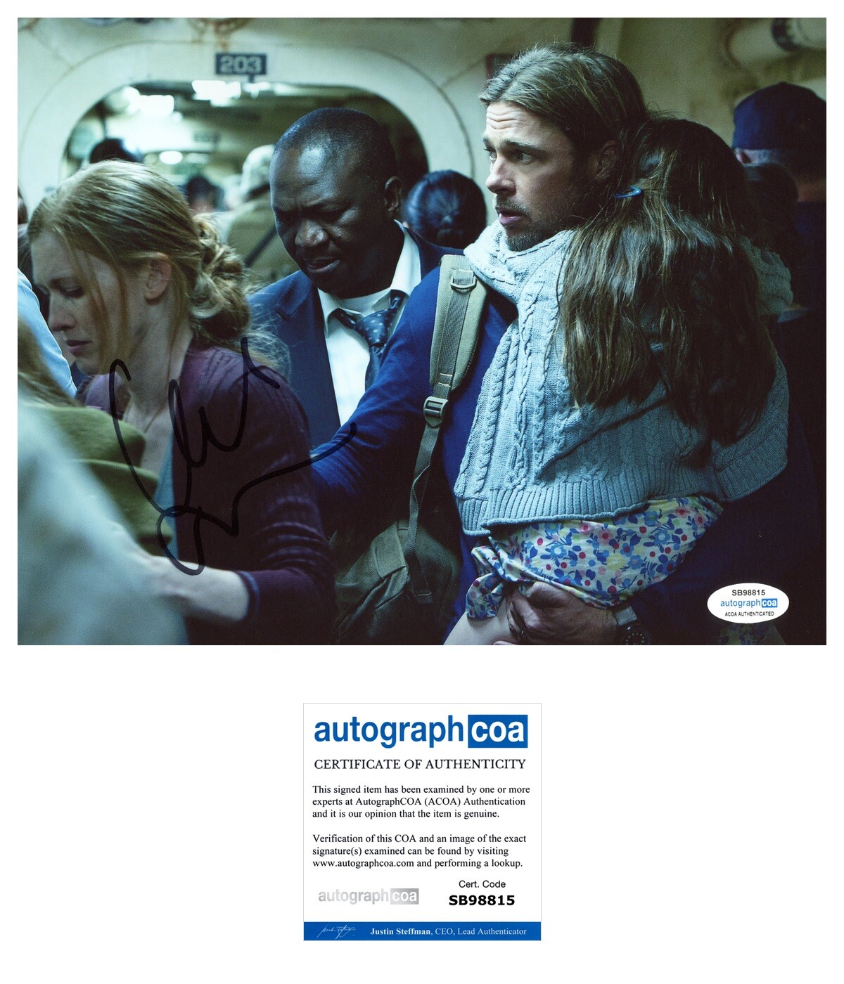 Mireille Enos ‘World War Z’ Signed Autographed 8×10 Photo ‘Karin Lane’ ACOA