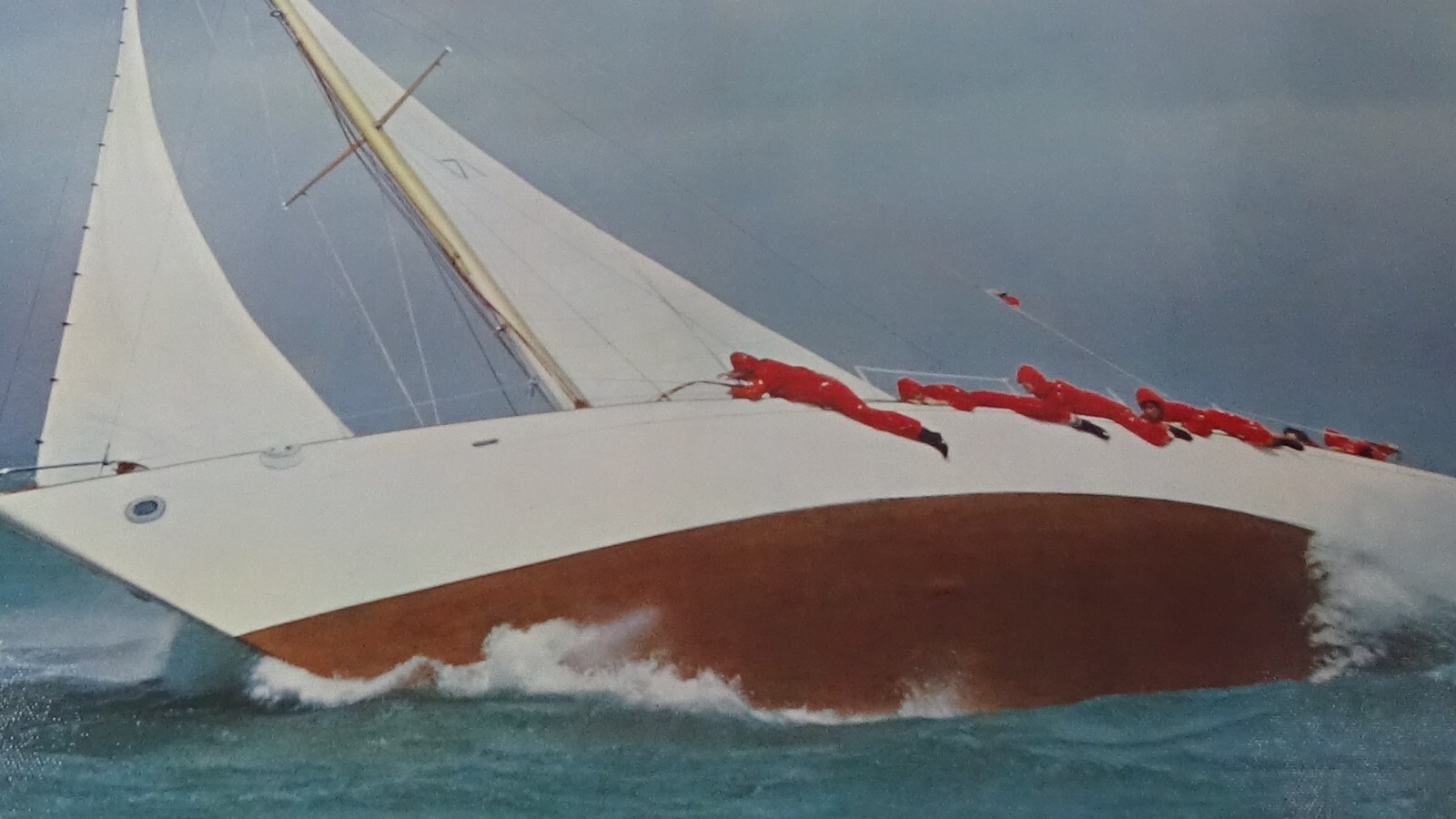 1976 Beken of Cowes Photograph Quiver Racing Boat 24″x30″ Poster #18