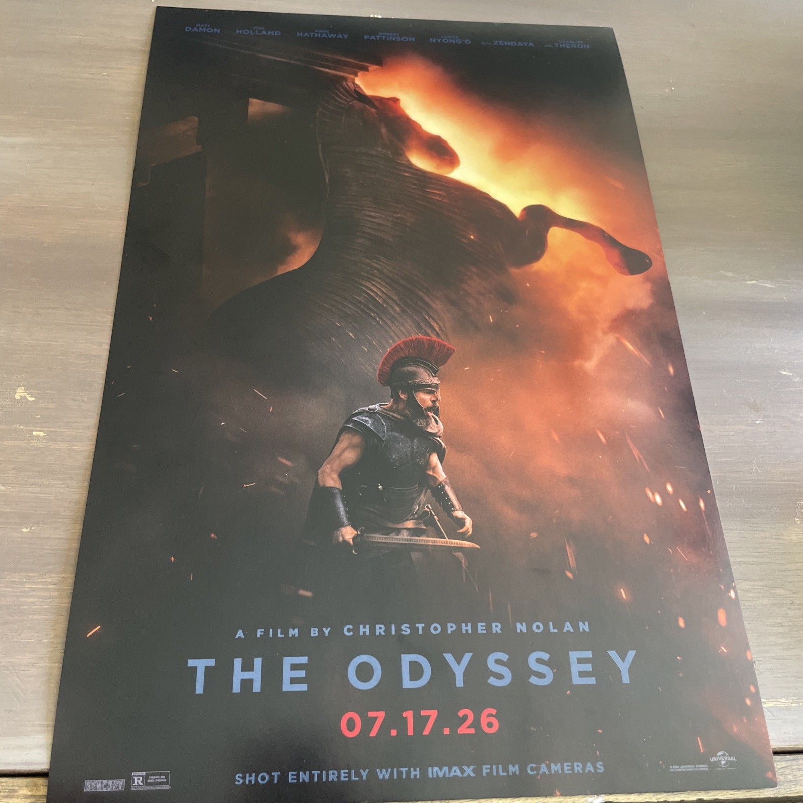 The Odyssey 2026 11”x17” Original Movie Poster Christopher Nolan IMAX Teaser
