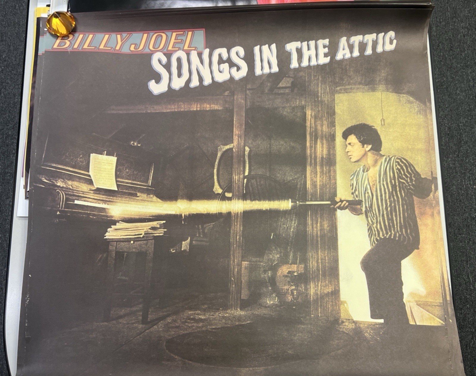 Billy Joel Songs In The Attic 42×42 Vintage 1981 CBS Inc. Large Promo Poster