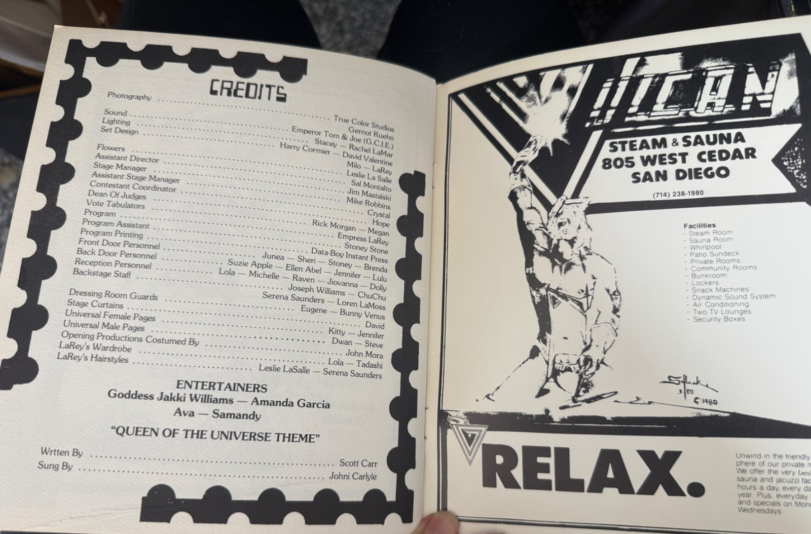 VINTAGE 1984 UNIVERSAL BALL DRAG TRANS PROGRAM EMPRESS LA REY LGBTQ HISTORY CA