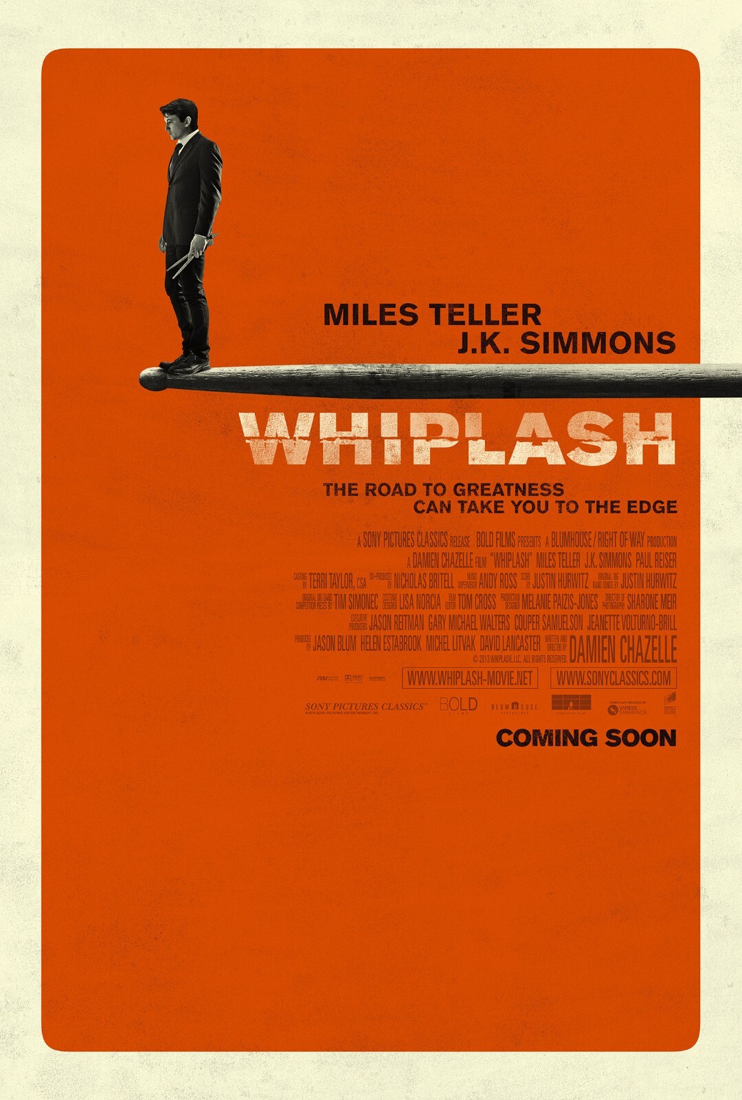 Whiplash movie poster (b) – 11″ x 17″ inches – Miles Teller, J.K. Simmons