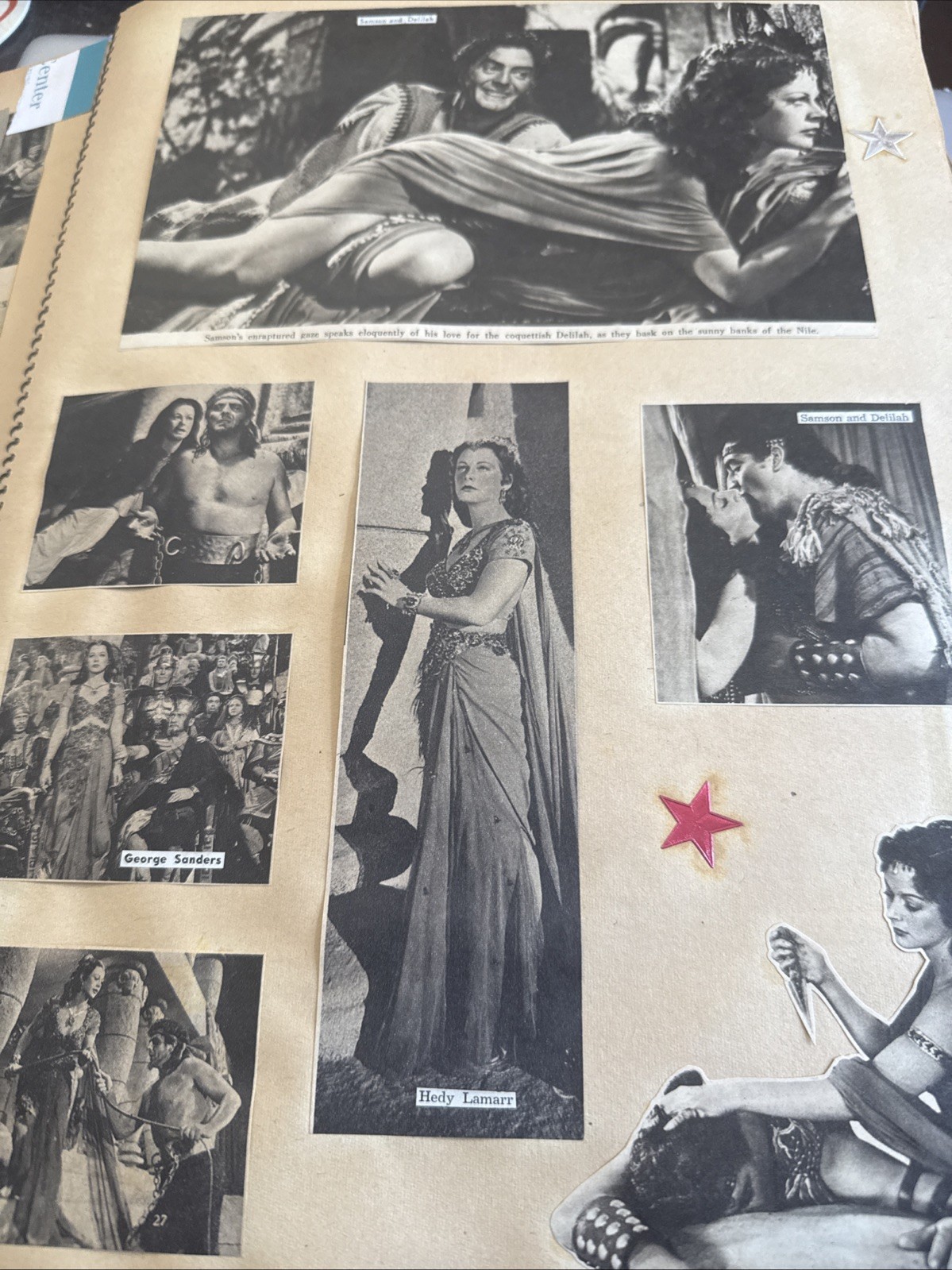 VTG Handmade Movie Star Celebrity Magazine Clippings Scrapbook 40s 30s 72 Pages
