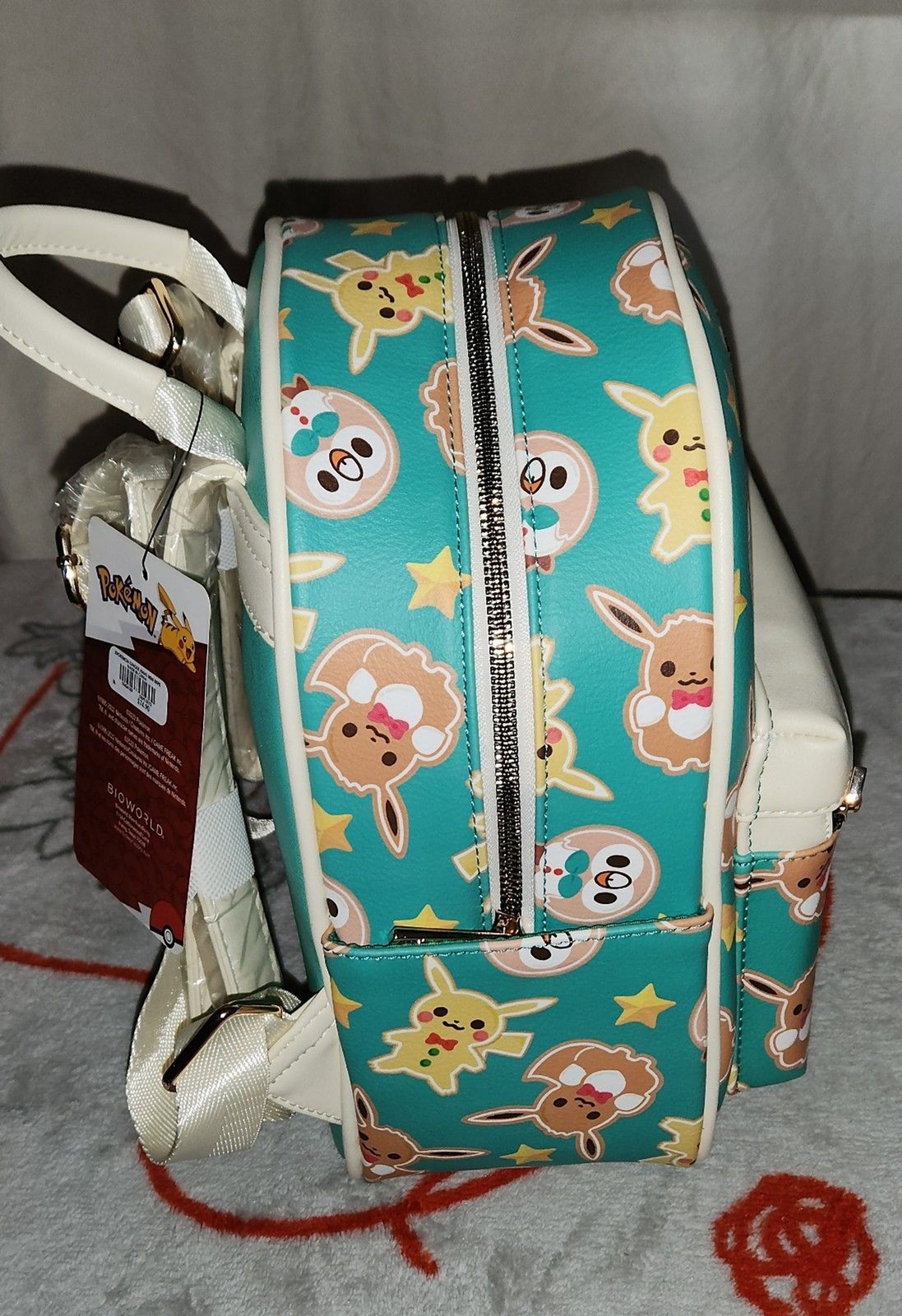 Pokémon Gingerbread Pikachu, Eevee & Rowlet Mini Backpack