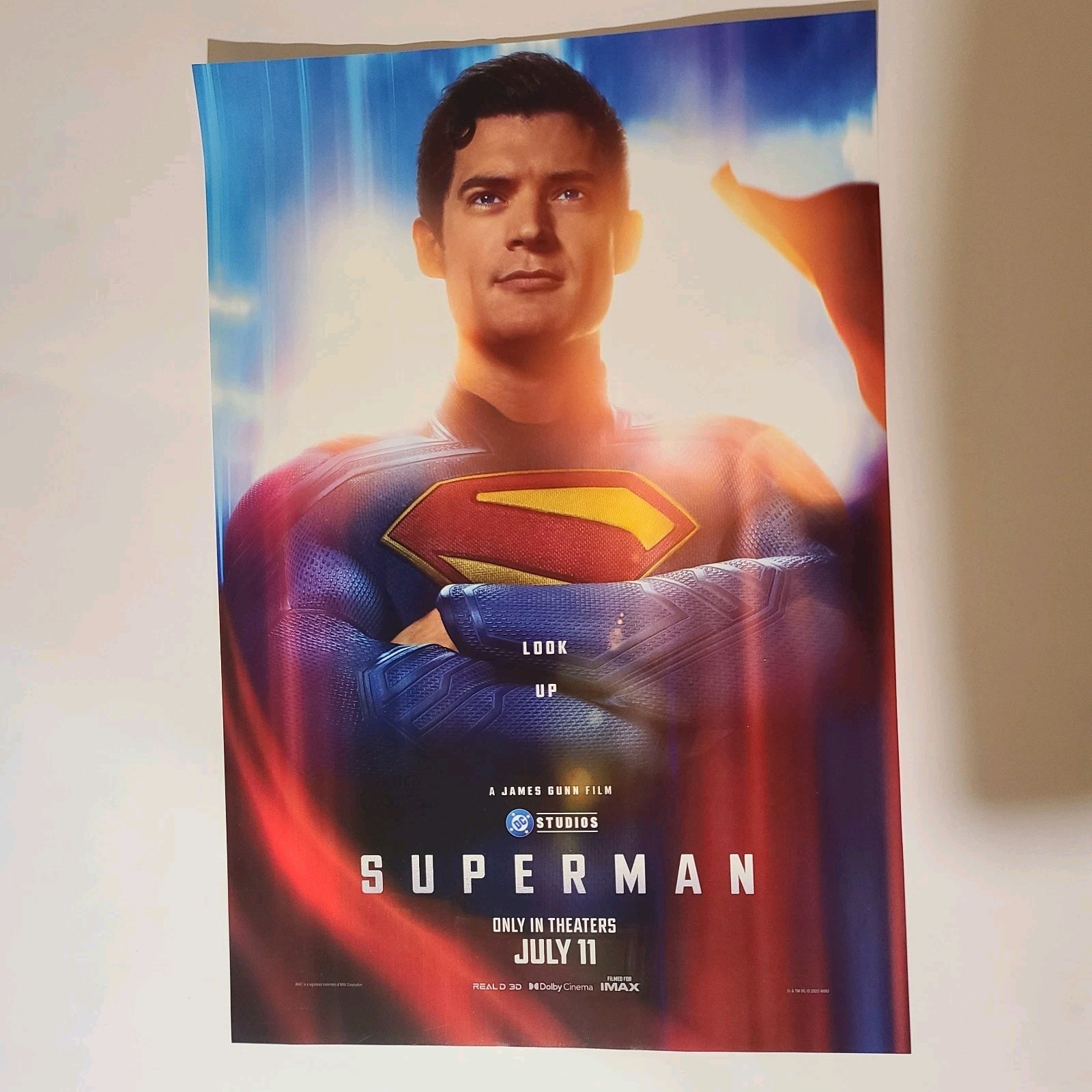 G+ TO VG Superman 2025 James Gunn Warner Bros 11X17 SCREENING ORIGINAL Poster