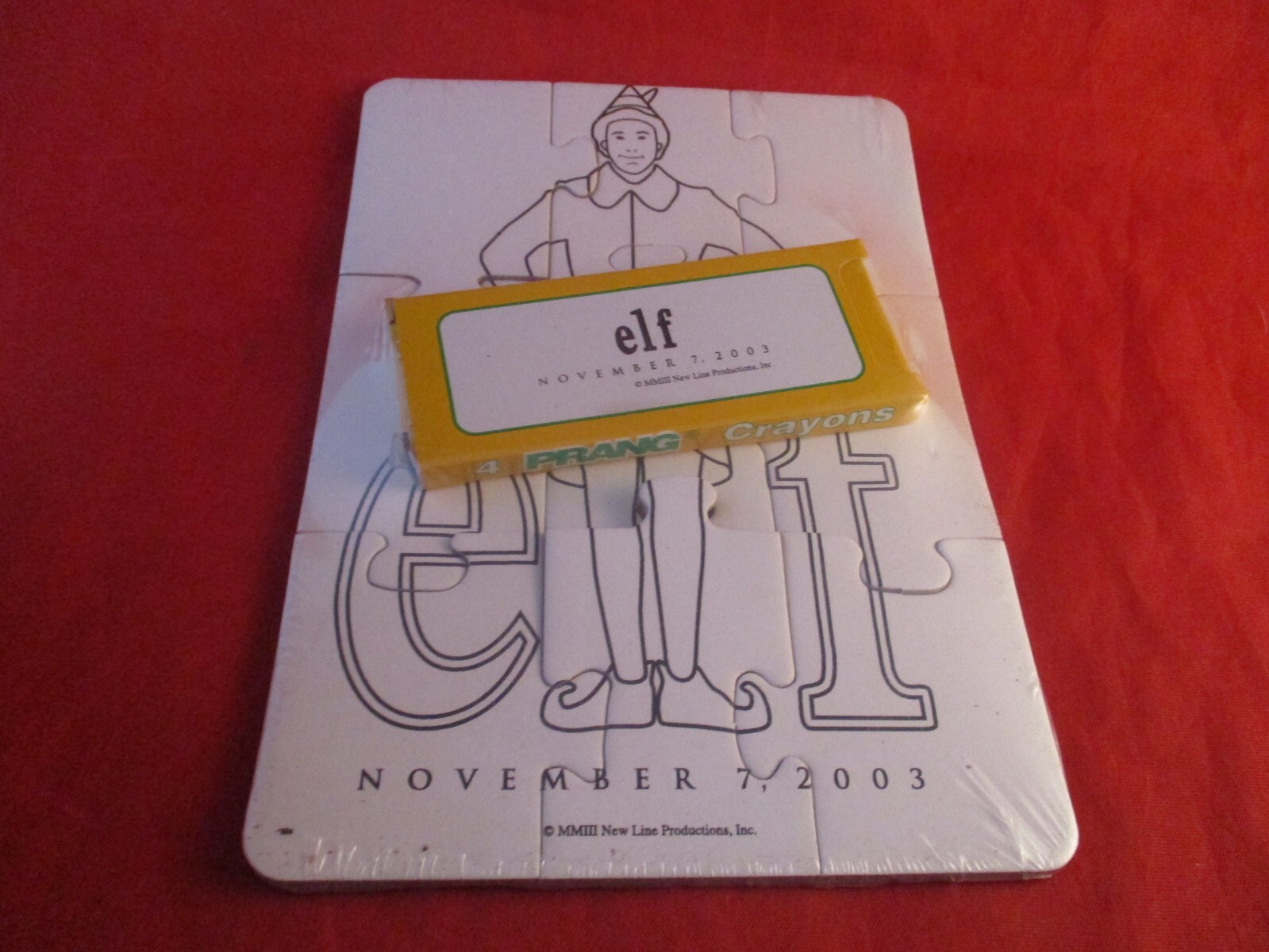 Elf Movie Promotional Puzzle & Crayons Pre-Release Promo Set *RARE* Will Farrell