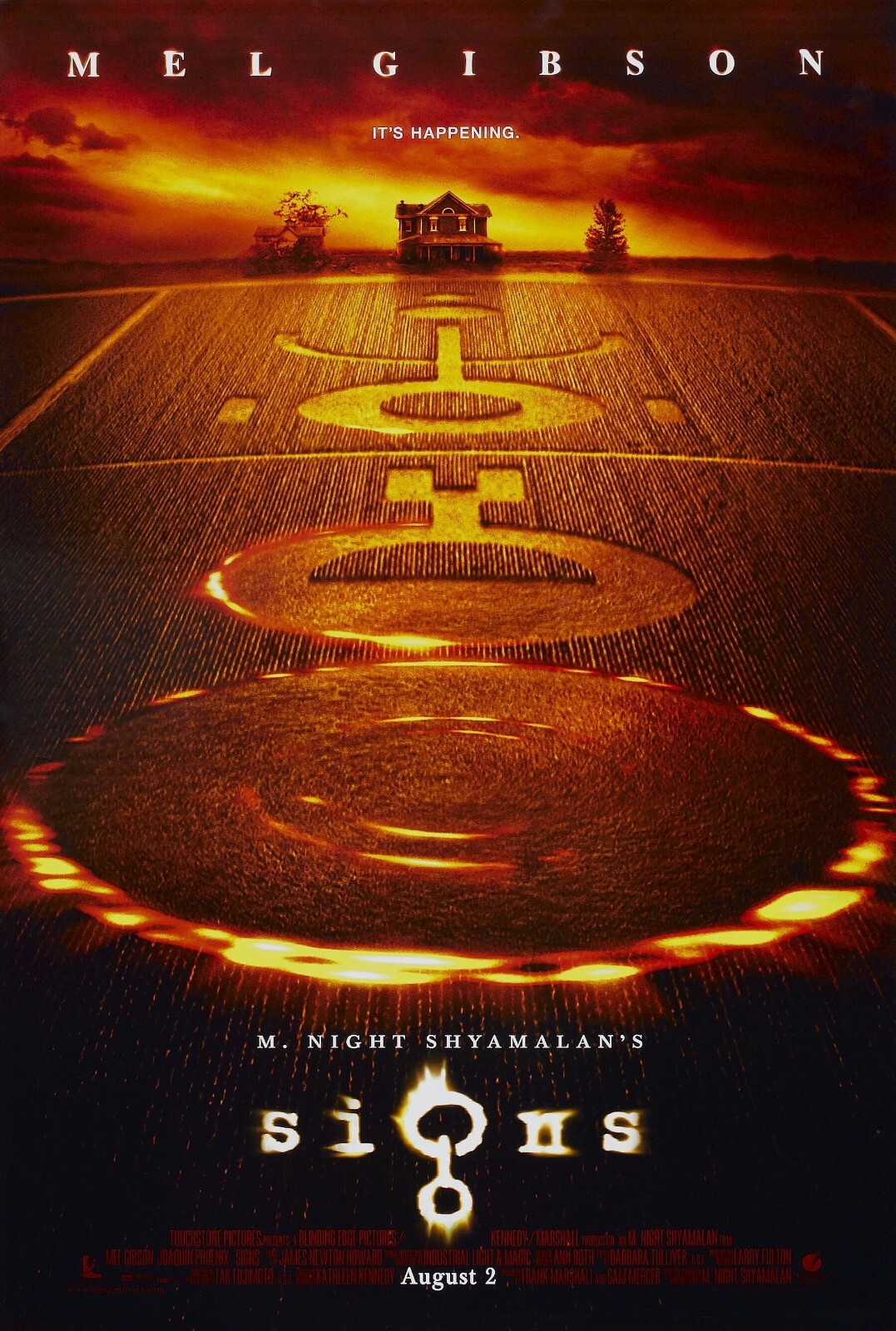 Signs movie poster – 11″ x 17″ inches – Mel Gibson