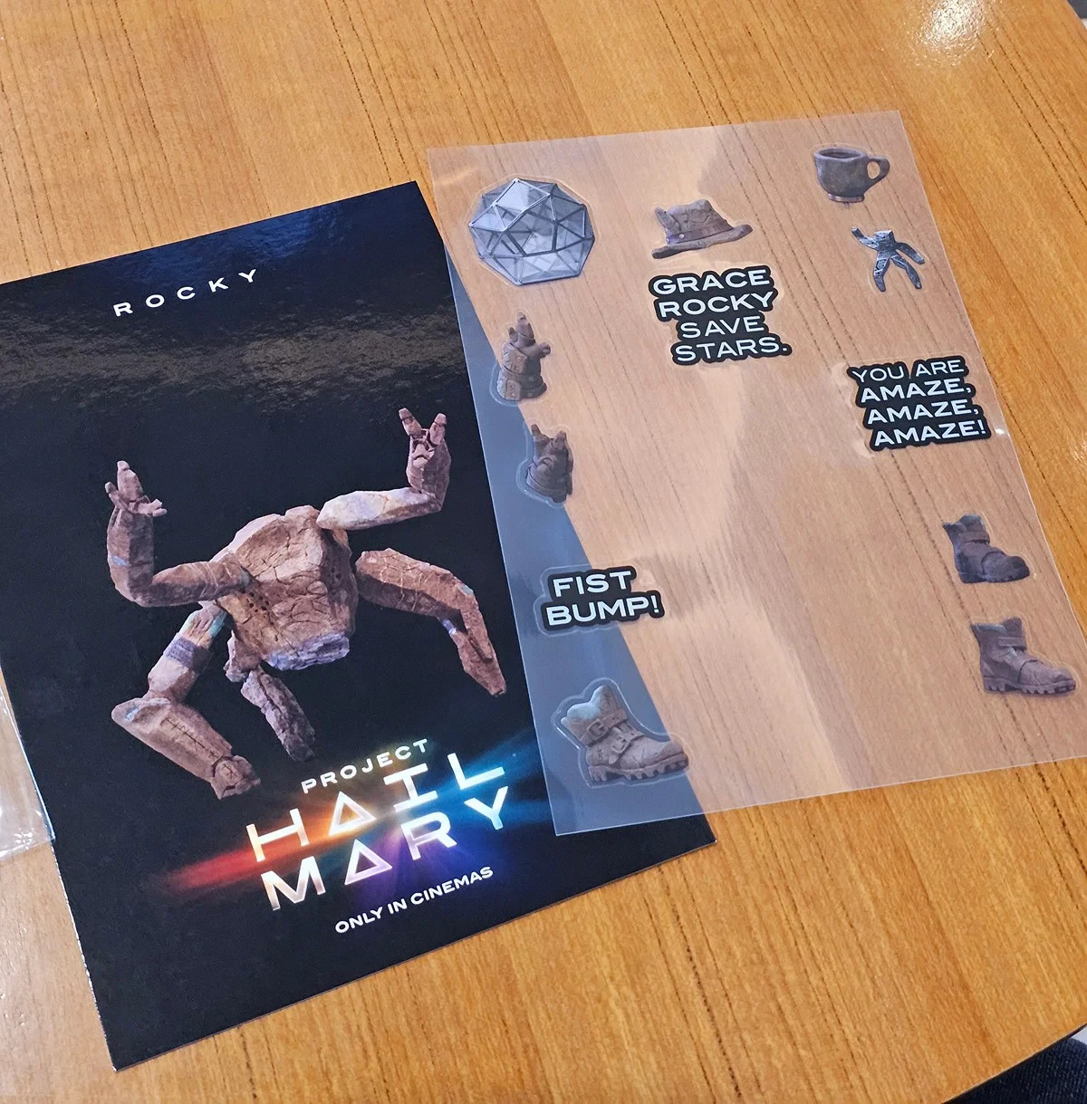 Project Hail Mary Rocky Decoration Sticker Kit Official Theater Korea Limited