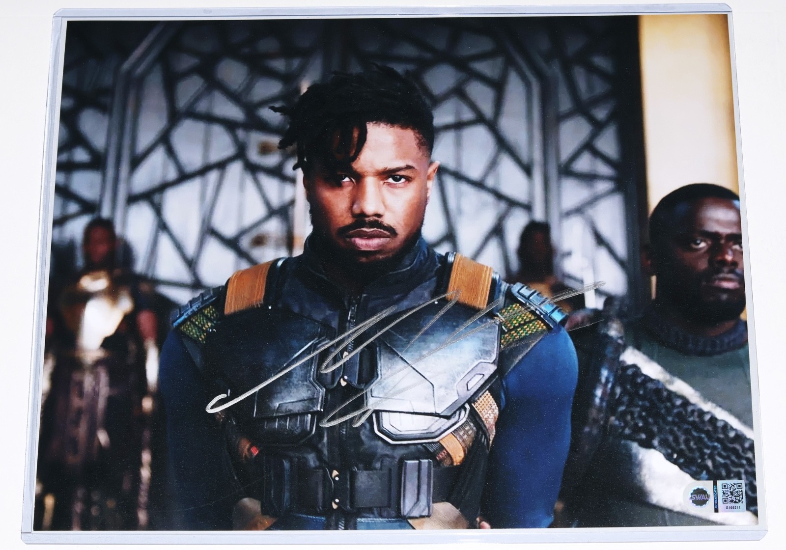 MICHAEL B. JORDAN Signed BLACK PANTHER 11X14 PHOTO + SWAU COA Killmonger Auto
