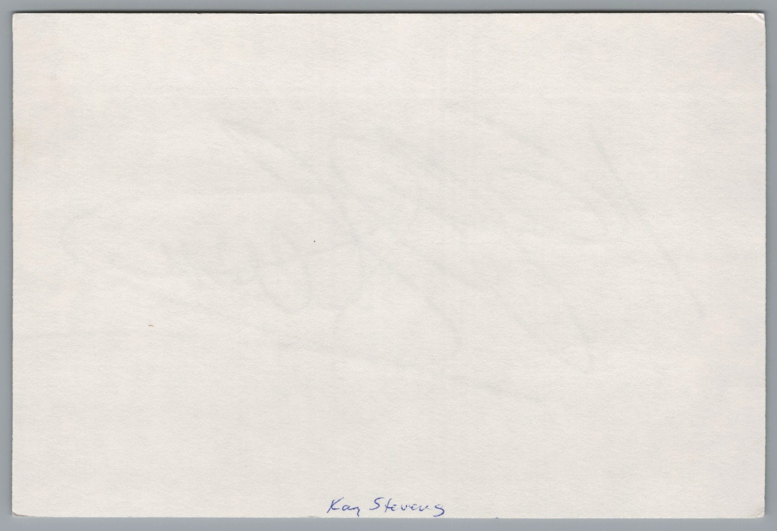 Kaye Stevens Signed 4×6 Index Card Days Of Our Lives Autographed