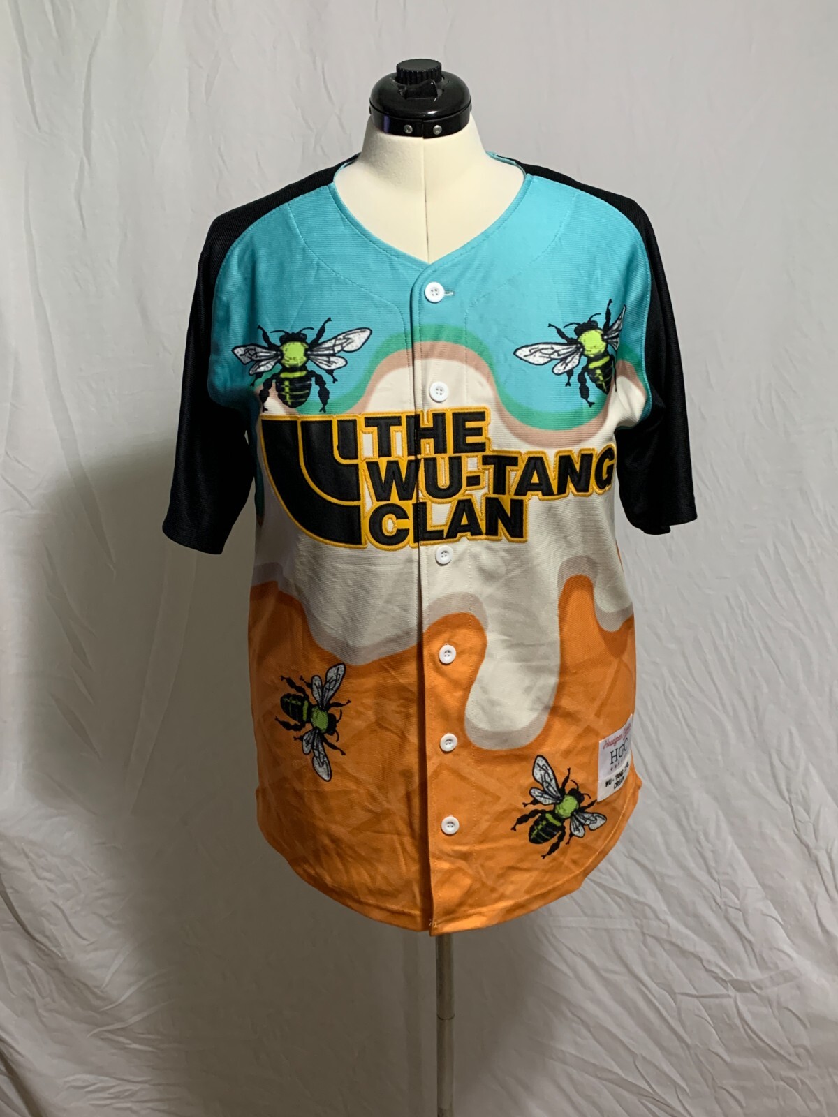 Headgear Classics Baseball Jersey Wu Tang Clan Cream Button Down Mens M