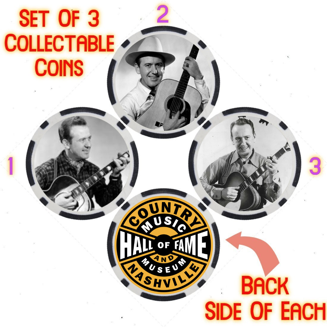 RED FOLEY – COUNTRY MUSIC HALL OF FAMER – COLLECTABLE COIN SET