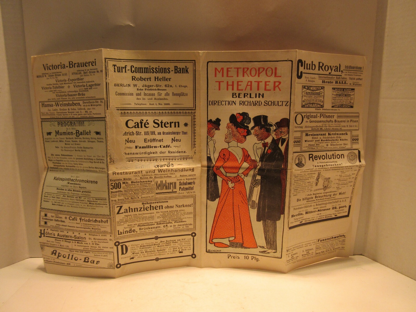 1900 Metropol Theater Berlin Germany with Program for Show
