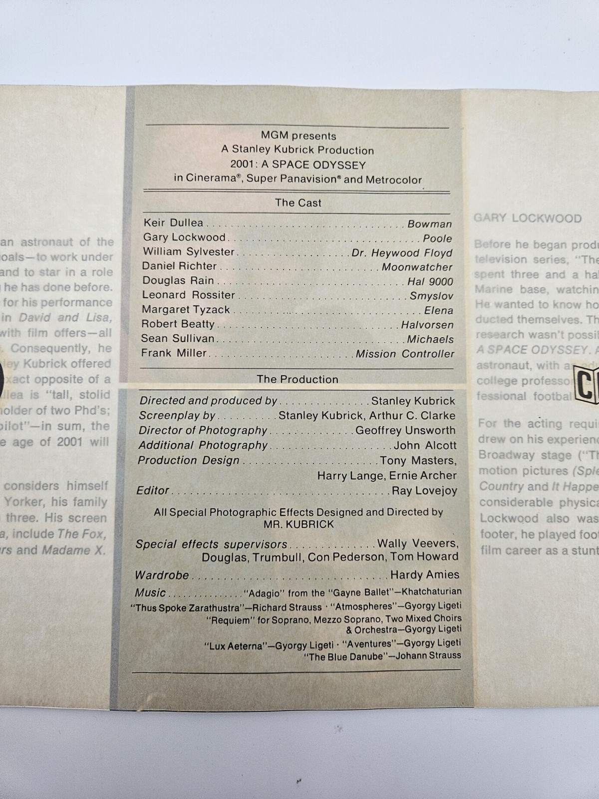 2001 : A Space Odyssey Souvenir PROGRAM Book – 1968 National Publishers Cinerama