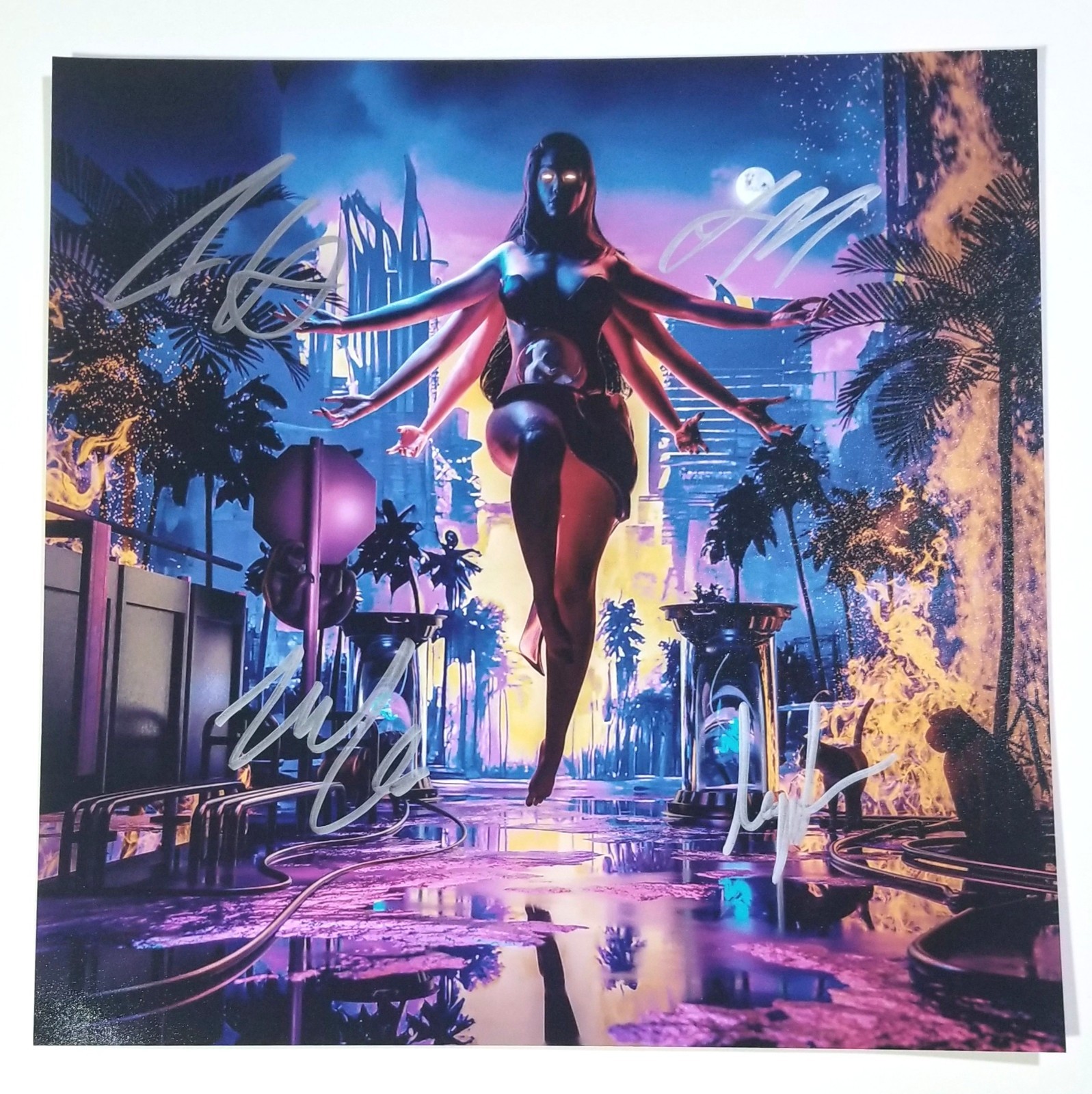 Veil of Maya REAL full band hand SIGNED 12×12″ Mother Photo #2 COA Autograph