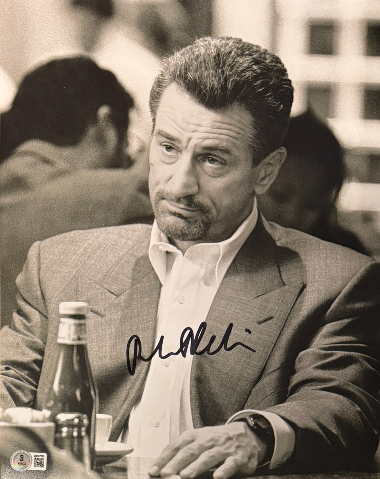 Robert De Niro Autographed 11×14 Heat Photo Beckett BAS Witnessed NEW Holo