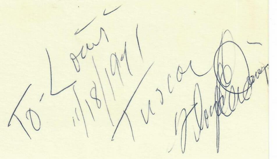 RARE! “Glen Canyon Dam Project” Floyd Dominy Hand Signed 3X5 Card Dated 1971