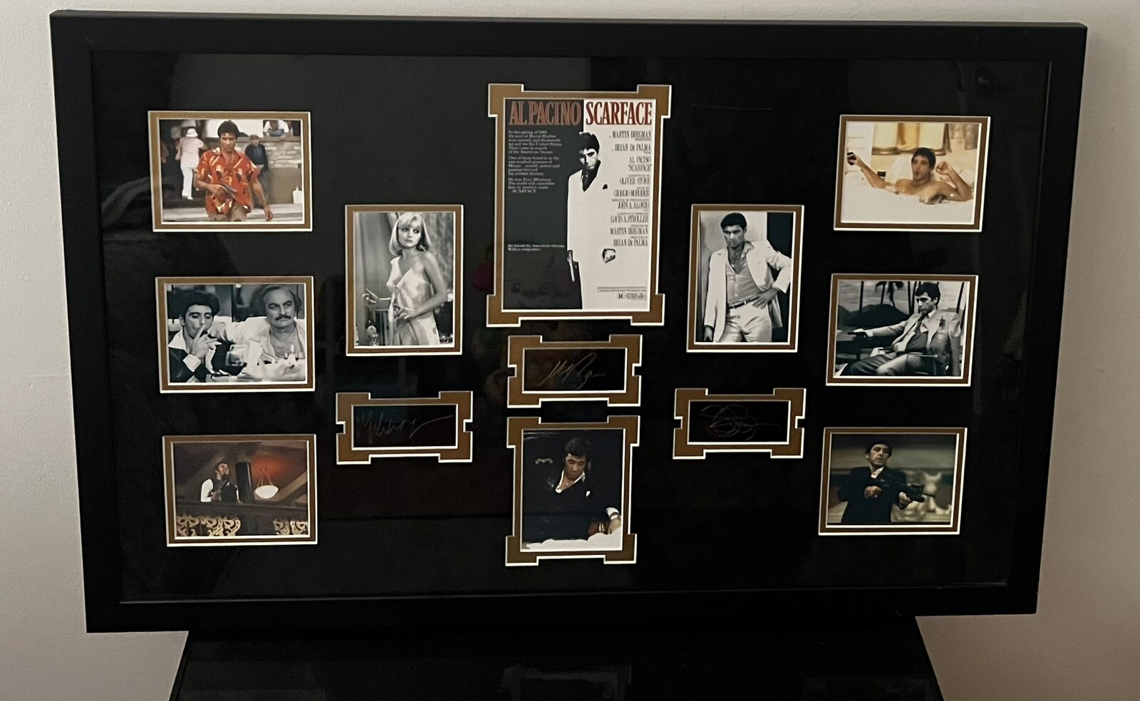 Scarface Framed Photo Collage Al Pacino, Michelle Pfeiffer, Steven Bauer Classic