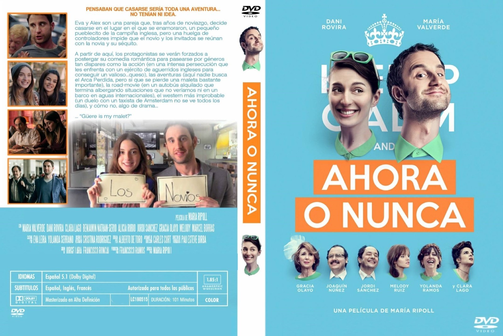 ESPAÑA PELICULAS, AHORA O NUNCA, 1 DVD/BOX, 86 MIN,SUBT/ESP-ING, 2017
