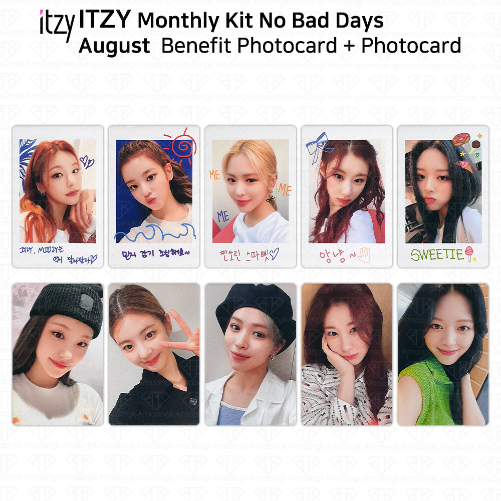 ITZY No Bad Days Monthly Kit August Official Photocard & Exclusive Polaroid KPOP